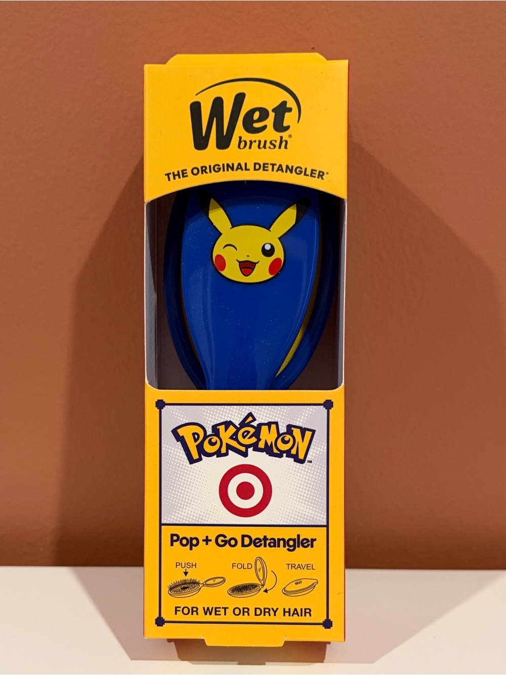 NWT Pokémon x Target Pikachu Pop & Go Wet Brush, Collectable, Special Edition